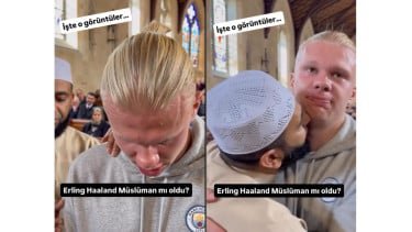 Video&nbsp;Erling Haaland Ucap Kalimat Syahadat