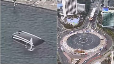 Viral! Mobil Tiba-tiba Nyemplung ke Kolam Bundaran HI, Ini Kronologi Lengkapnya