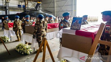 Jenazah 3 Prajurit TNI yang Gugur di Lebanon Dipulangkan dari Turki, Tiba di RI Sabtu sore