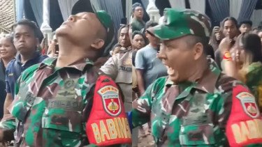 Viral Anggota TNI Kesurupan Saat Amankan Pertunjukan Kuda Lumping, Polisi dan Warga Dibuat Kewalahan