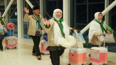 393 Jemaah Haji Kloter Pertama Embarkasi Lombok Mendarat di Bandara Madinah