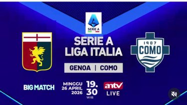 Nonton Sekarang! Siaran Langsung Serie A Genoa vs Como Hanya di ANTV