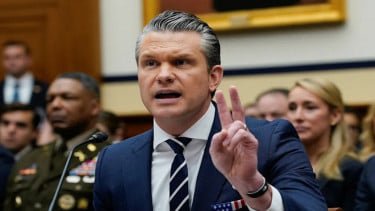 Menteri Pertahanan AS, Pete Hegseth menghadiri rapat Kongres