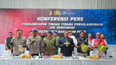 Pengungkapan kasus penyalahgunaan elpiji subsidi oleh Mabes Polri di Kabupaten Klaten, Jawa Tengah