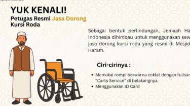 Yuk Kenali Ciri-ciri Pendorong Kursi Roda Resmi Buat Jemaah Haji