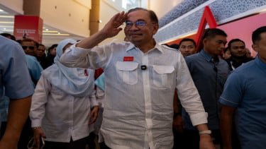 Perdana Menteri Malaysia Anwar Ibrahim di Konvensi Pakatan Harapan