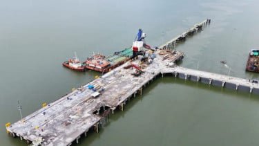 Pembangunan dermaga logistik pertanian di kawasan food estate Wanam, Kabupaten Merauke, Papua Selatan