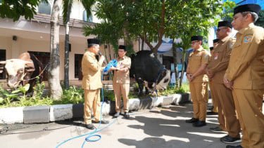 Mendagri Serahkan Hewan Kurban Kemendagri dan BNPP