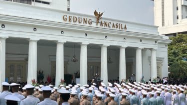 Presiden Prabowo Pimpin Upacara Hari Lahir Pancasila di Kantor Kemenlu, Dihadiri JK hingga Megawati Soekanorputri