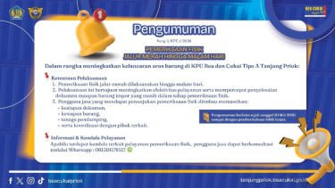 Pengumuman pemeriksaan fisik jalur merah.