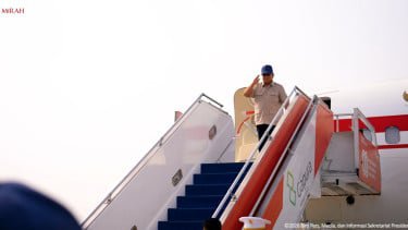 Presiden RI Prabowo Subianto bertolak ke Lampung
