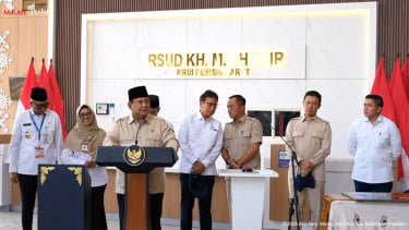 Presiden RI Prabowo Subianto meresmikan RSUD KH Muhammad Thohir di Krui, Lampung