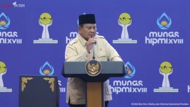 Presiden RI Prabowo Subianto di acara Munas HIPMI