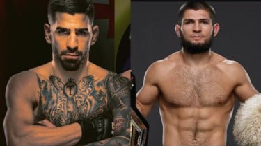 Ilia Topuria dan Khabib Nurmagomedov.