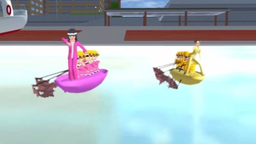 Cara Naik Perahu Pacu Jalur di Sakura School Simulator, Tradisi Riau yang Viral
