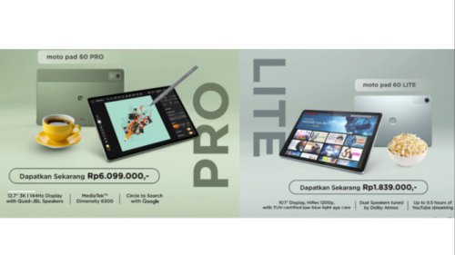 Selisih Rp4,2 Juta! Ini Bedanya Motorola Moto Pad 60 Lite dan Moto Pad 60 Pro, Cocok Buat Siapa?