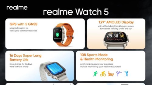 Realme Watch 5 Pakai Lima Satelit tapi Harganya Segini