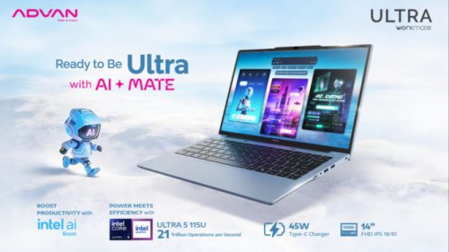 Laptop Intel Core Ultra 5 Cuma Rp7 Jutaan, Advan Workmate Ultra Bikin Brand Global Ketar-ketir?