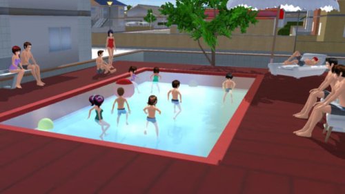 PANDUAN Mudah Membuat Kolam Renang Estetis di Sakura School Simulator