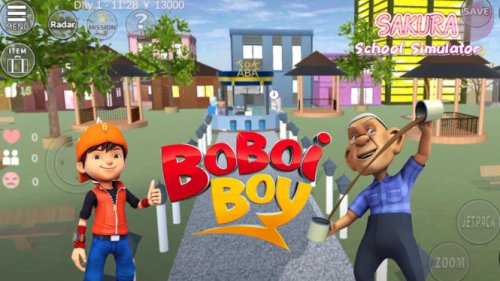 PANDUAN Lengkap CaraBermain Ke Rumah Boboiboy &amp; Warung Tok Aba di Sakura School Simulator
