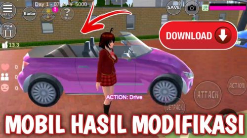 Cara Membuat Mobil Modifikasi Sendiri di Sakura School Simulator!