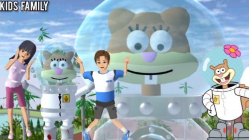 Bikin Rumah Kaca Sandy Spongebob di Sakura School Simulator! Begini Caranya, Auto Keren!