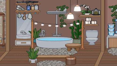 Cara Membuat Kamar Mandi Mewah Estetik di Toca Life World