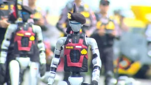 Kecanggihan Robot Humanoid dan Robodog Meriahkan HUT Bhayangkara, Ini Kelebihannya!