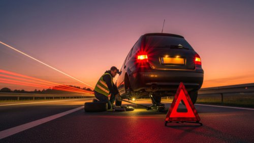 ? 1. Menepi di Lokasi Aman, ? 2. Pasang Segitiga Pengaman, ? 3. Siapkan Peralatan Ganti Ban, ? 4. Kendurkan Baut Ban Lama, ⬆️ 5. Dongkrak Mobil dengan Aman, ? 6. Lepas Ban yang Rusak, ? 7. Pasang Ban Cadangan, ? 8. Turunkan Mobil dan Kencangkan Baut, ✅ 9. Rapikan Peralatan dan Siap Jalan Lagi, ⚠️ Tips Tambahan agar Lebih Siap, Jangan Panik! Ini Cara Cepat Ganti Ban Mobil di Jalan Tol dengan Aman