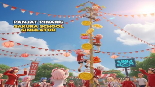 Meriahkan 17 Agustus, Ini Cara Main Lomba Panjat Pinang di Sakura School