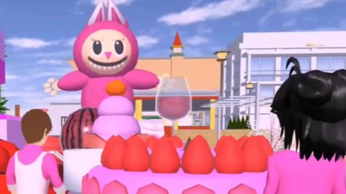 Cara Menemukan Boneka Labubu Pink Langka di Sakura School Simulator