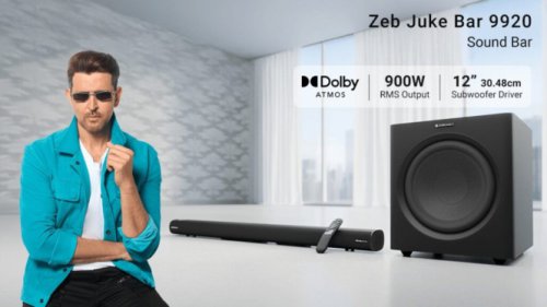 Zebronics Juke Bar 9920: Soundbar 900W dengan Bass 12 Inci, Bikin Rumah Serasa Bioskop!