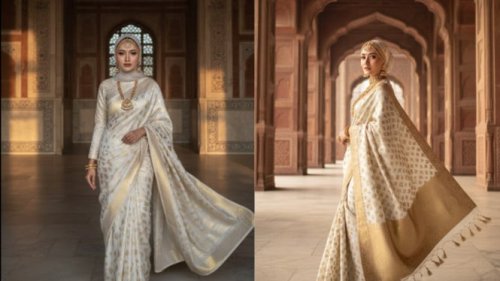 Kumpulan 8 Prompt Gemini AI Foto Bollywood dengan Sari dan Efek Golden Hour