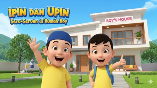 Ipin &amp; Upin Kunjungi Rumah Boy, Ada Kejutan Lucu di Sakura School Simulator