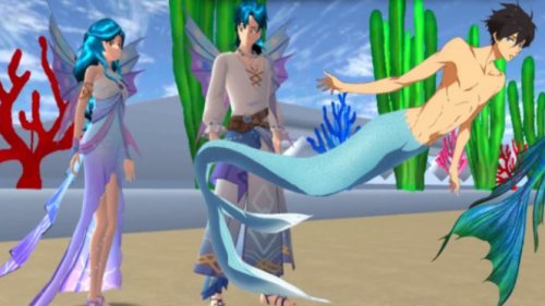 Cara Menjadi Mermaid Penuh Warna di Sakura School Simulator