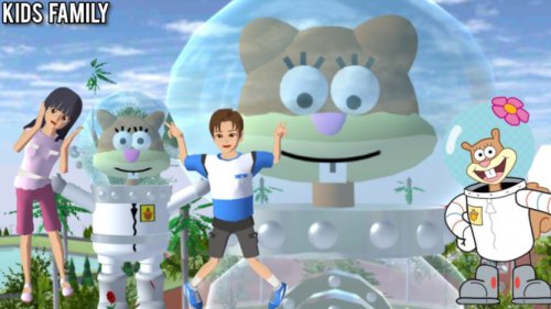 Membuat Rumah Kaca Sandy Spongebob Makin Asyik di Sakura School Simulator