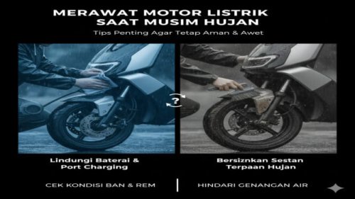 Tips Praktis Jaga Motor Listrik Tetap Aman dari Banjir
