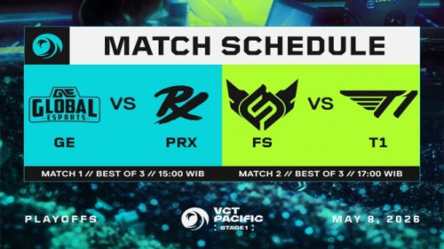 Jadwal VCT Pacific Stage 1 2026 Playoff Hari Ini: PRX vs GE &amp; FS vs T1