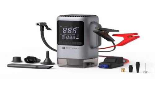 Portronics Vayu Cop Resmi Hadir, Alat Darurat Mobil 6-in-1 dengan Pompa 150 PSI