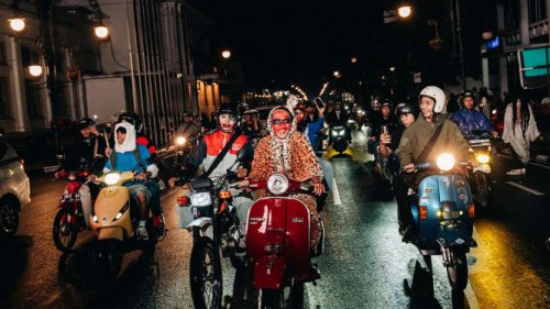 Merayakan Halloween Ala Bikers Bikin Jalanan Mencekam