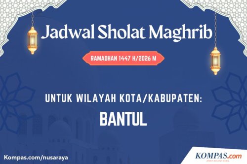 Jadwal Shalat Maghrib Bantul DIY Selama Ramadhan 2026