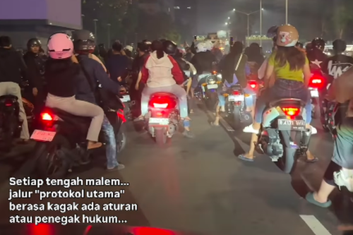 Video Viral, Jalan Sudirman-Thamrin Jadi Arena Nongkrong &amp; Balap Liar