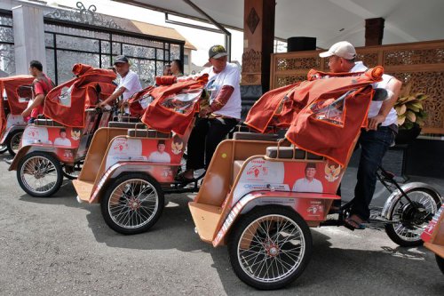 BERITA FOTO: Penampakan Becak Listrik Bantuan Presiden Prabowo