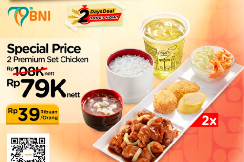 Daftar Promo Makanan HUT Ke-79 BNI, Ada HokBen hingga JCO