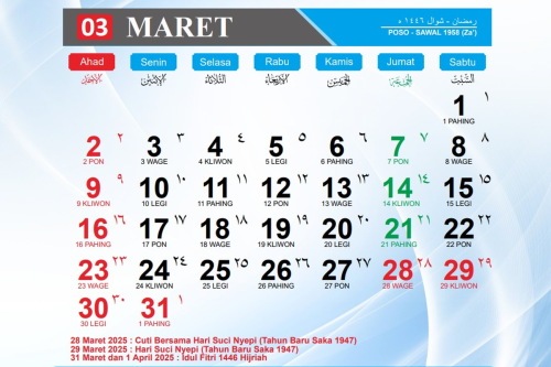 Daftar Hari Libur Lebaran 2026: Tanggal Merah, Cuti Bersama, WFA, dan Libur Sekolah