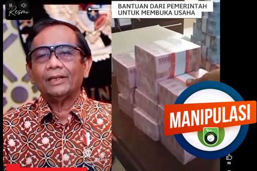 Mahfud MD, cek fakta, rekayasa AI, sitaan koruptor, uang sitaan koruptor, hoax bansos Rp100 juta, Benarkah Uang Sitaan dari Koruptor akan Dibagikan untuk Program Bansos Rp100 Juta? Cek Faktanya