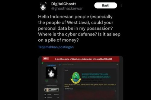 4,6 Juta Data Warga Jabar Diklaim Bocor, Pemprov Minta Polda Ungkap Pemilik Akun DigitalGhostt