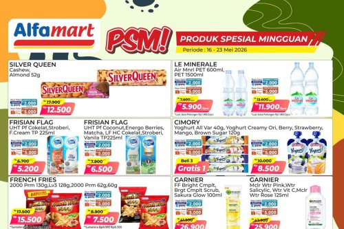 Promo JSM (12-14 Juni 2026), Liquid milk fair (1-15 Juni 2026), Alfamart telur (12-14 Juni 2026), Murah banget (12-18 Juni 2026), Frozen food (1-16 Juni 2026), Serba gratis (12-14 Juni 2026), Promo JSM Alfamart Hari Ini 13 Juni 2026, Minuman Berbagai Merek Beli 1 Gratis 1