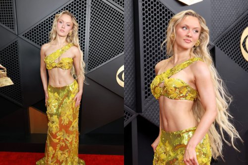 Bak Matahari, Zara Larsson Tampil Berkilau dengan Gaun Kuning Keemasan di Grammy Awards 2026