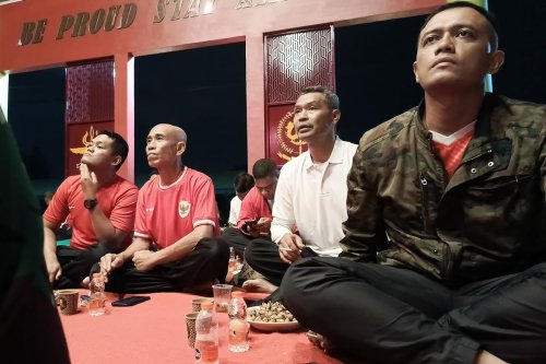 Suasana Nobar Timnas U17 Indonesia bersama Ayah Evandra Florasta